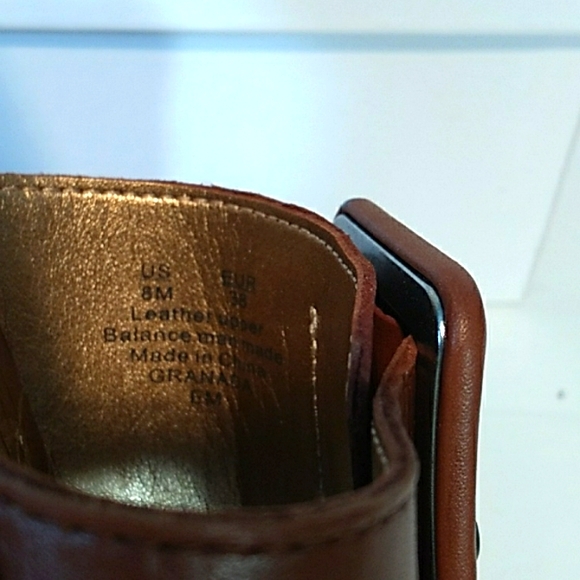 Beautiful pair of Granada Leather Slide Sandals in DK Bourbon by Sam Edelman NWT - Picture 7 of 8